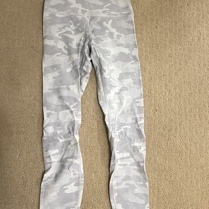 White camo Lululemon leggings